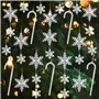SinLaw 31 Pièces Décoration de Noël Cristal Ornements de Sapin de Noël