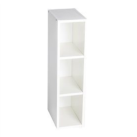 PuckDaddy Moritz | Étagère Compatible avec Les commodes IKEA Malm | 19x30x75cm | Etagère en Bois Blanc | Étagère de Commode pour