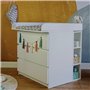 PuckDaddy Moritz | Étagère Compatible avec Les commodes IKEA Malm | 19x30x75cm | Etagère en Bois Blanc | Étagère de Commode pour