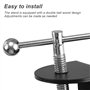 HJIAMA 2 Pièces C Clip de Fixation, Cabinet Clamps en Alliage D'aluminium, Rotation Assistée par Double Bille, avec Base en Épon