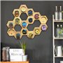 RGW Lot de 6 supports de présentation hexagonaux en bois pour médailles de sport