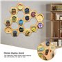 RGW Lot de 6 supports de présentation hexagonaux en bois pour médailles de sport, athlétisme, spartan, courses, course à pied, m