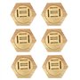 RGW Lot de 6 supports de présentation hexagonaux en bois pour médailles de sport, athlétisme, spartan, courses, course à pied, m
