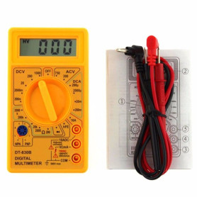 Cuigu Multimètre Numérique DT-830B Automatique Gamme Numérique Testeur Electrique Digital LCD Voltmètre Ampèremètre Ohmmètre Tes