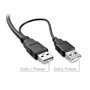 cablecc USB 2.0 mâle vers standard B mâle Y mâle 80 cm pour imprimante et scanner et disque dur externe
