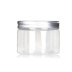 Lot de 6 bocaux de 120 ML Plastique Pet Rechargeables Cosmétique conteneurs Cases avec Capuchons en Aluminium Argenté Crème Loti