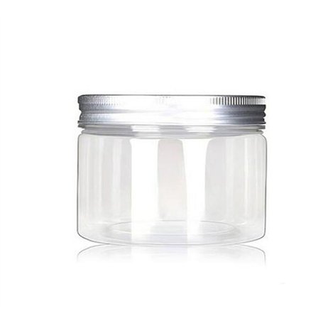 Lot de 6 bocaux de 120 ML Plastique Pet Rechargeables Cosmétique conteneurs Cases avec Capuchons en Aluminium Argenté Crème Loti