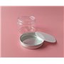 Lot de 6 bocaux de 120 ML Plastique Pet Rechargeables Cosmétique conteneurs Cases avec Capuchons en Aluminium Argenté Crème Loti
