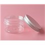Lot de 6 bocaux de 120 ML Plastique Pet Rechargeables Cosmétique conteneurs Cases avec Capuchons en Aluminium Argenté Crème Loti