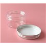 Lot de 6 bocaux de 120 ML Plastique Pet Rechargeables Cosmétique conteneurs Cases avec Capuchons en Aluminium Argenté Crème Loti