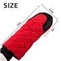 Gants de Four Double Mitaine Four,Caoutchouc Coton Gants de Barbecue Universel Gants de Cuisine Résistant à la Chaleur Long Épai