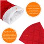 Gants de Four Double Mitaine Four,Caoutchouc Coton Gants de Barbecue Universel Gants de Cuisine Résistant à la Chaleur Long Épai