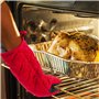Gants de Four Double Mitaine Four,Caoutchouc Coton Gants de Barbecue Universel Gants de Cuisine Résistant à la Chaleur Long Épai