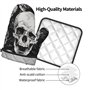 Lot de 2 gants de cuisine et maniques avec motif tête de mort - Résistants à la chaleur - Imperméables