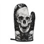 Lot de 2 gants de cuisine et maniques avec motif tête de mort - Résistants à la chaleur - Imperméables