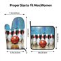 Lot de 2 maniques et maniques imprimées Bowling – Tissu résistant à la chaleur et imperméable – Idéal pour la cuisine, la pâtiss