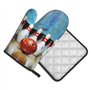 Lot de 2 maniques et maniques imprimées Bowling – Tissu résistant à la chaleur et imperméable – Idéal pour la cuisine, la pâtiss
