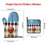 Lot de 3 maniques et maniques imprimées Bowling – Tissu résistant à la chaleur et imperméable – Idéal pour la cuisine, la pâtiss