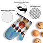Lot de 4 maniques et maniques de bowling – Tissu résistant à la chaleur et imperméable – Idéal pour la cuisine, la pâtisserie, l
