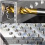 TA-VIGOR Taraud hélicoïdal M6 Filetage H2 Tolérance Cobalt Titane Placage HSS