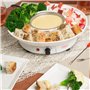 Ensemble de machine à fondue électrique Deluxe avec 4 fourchettes, plateau de service amovible et réglage de fondue/réchauffemen