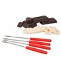 Ensemble de machine à fondue électrique Deluxe avec 4 fourchettes, plateau de service amovible et réglage de fondue/réchauffemen