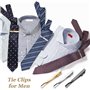 Pince à Cravate Homme, 3 Pièces Classiques Pinces à Cravate Slim de Pinces Epingle a Cravate Homme D'affaires Mariage Vie Quotid