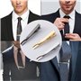 Pince à Cravate Homme, 3 Pièces Classiques Pinces à Cravate Slim de Pinces Epingle a Cravate Homme D'affaires Mariage Vie Quotid