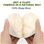 Lot de 6 balles de séchage réutilisables en laine de mouton - Pour sèche-linge - Adoucissant naturel - Avec sac de rangement