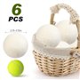 Lot de 6 balles de séchage réutilisables en laine de mouton - Pour sèche-linge - Adoucissant naturel - Avec sac de rangement
