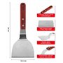 Kit de Nettoyage pour BBQ avec brosses en Acier et grattoir à Gril – Set de 3 brosses en INOX pour Grils à gaz, à Charbon et gri