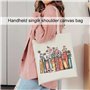 Lot de 2 sacs en tissu imprimé - Sac cadeau et trousse de maquillage pour femme - Sac fourre-tout en toile - Trousse de maquilla