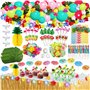 Frasheng 159 Pcs Hawaïenne Luau Table Jupe Set de Décoration