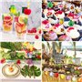 Frasheng 159 Pcs Hawaïenne Luau Table Jupe Set de Décoration,Fleurs Hawaïennes Guirlandes de Luau Bannières Cake Topper Palmier 
