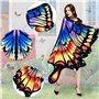 Tonsooze Costume de Papillon Adultes, 3 Pièces Costume d'ailes de Papillon pour Femme Ailes Papillon d'Écharpe avec Masques et B