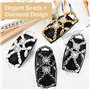 HEKOBAG 4 Pcs Peigne à Cheveux Magique, Peigne à Cheveux Élastique Magique, Pince à Cheveux Peigne Magique Perles, Peigne de Che
