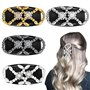 HEKOBAG 4 Pcs Peigne à Cheveux Magique, Peigne à Cheveux Élastique Magique, Pince à Cheveux Peigne Magique Perles, Peigne de Che