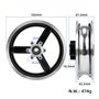 MotuTech 10 * 2.5 Moyeu de Roue Avant pour Kugoo M4 Scooter 10 Pouces Jante de Frein à Disque