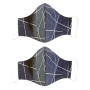 Lot de 2 Masques de Protection Bouche Tissus 100 % Coton Réutilisables