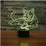YTDZLTD Lampe 16 Couleurs Changeantes LED Illusion Optique 3D Chat Nuit Télécommande et Smart Touch Dimmable 4 Modes d'Éclairage