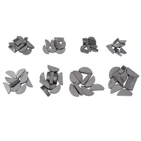 80pcs Jeu de Clé Woodruff Assortiment de Clés Woodruff en Métal 8 Taille Métrique