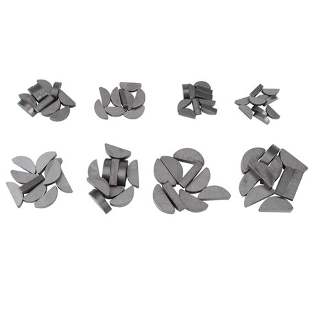 80pcs Jeu de Clé Woodruff Assortiment de Clés Woodruff en Métal 8 Taille Métrique