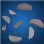 80pcs Jeu de Clé Woodruff Assortiment de Clés Woodruff en Métal 8 Taille Métrique