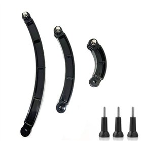 ShipeeKin 3 en 1 Bras d'extension Bras (3 Longueur: 7.5/13.5/19.5cm) Porte-Casque Casque Fixation Compatible pour Gopro 7/6/5/4/