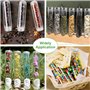 LYTIVAGEN 12 PCS Tubes à Essai en Plastique Transparents avec Bouchon à Vis Bouteille Sensorielle Vide Réutilisable Cadeau de Tu