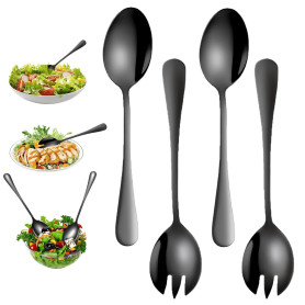 Guyode 4 Pièces Couverts de Table Poli Fourchettes Salade Acier Inoxydable Cuillères