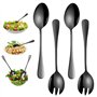 Guyode 4 Pièces Couverts de Table Poli Fourchettes Salade Acier Inoxydable Cuillères