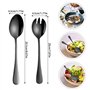 Guyode 4 Pièces Couverts de Table Poli Fourchettes Salade Acier Inoxydable Cuillères, Arrondi Couvert Inox Set Vaisselle Ustensi