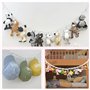 Guyode 2 Pièces 4m Rangement Peluche, Hamac Peluche avec 40 Pinces en Métal, Rangement Jouet Enfant, Organisateur Suspendu pour 