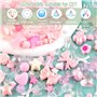 Guyode 8 Paquets Perles Assortiments Acrylic Beads Pendentif Serti de Fleurs de Papillons et de Coeurs Perle pour Bracelet Diffé